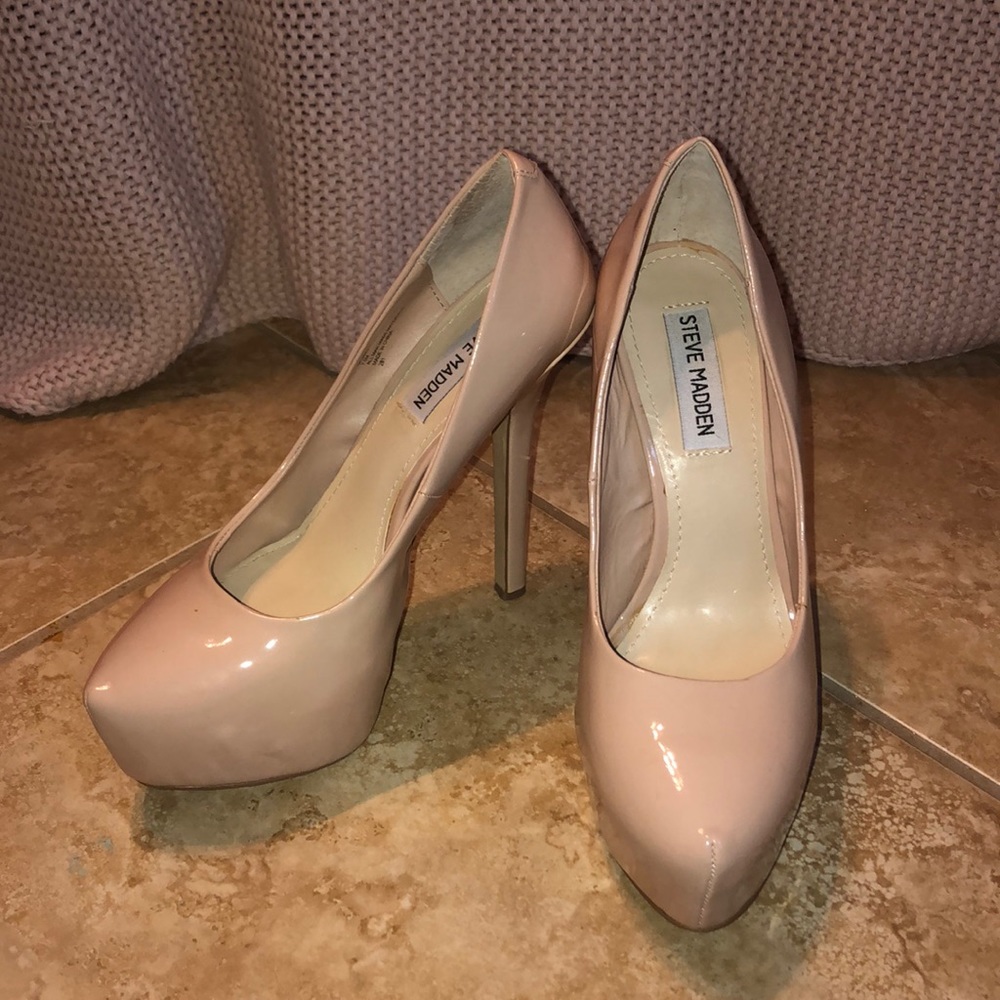 Steve Madden 7.5 Dejavu Fawn Patent